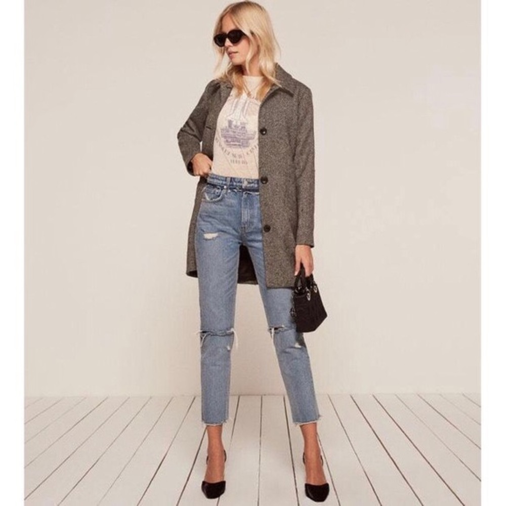 Reformation Julia High Rise Cigarette in Savu